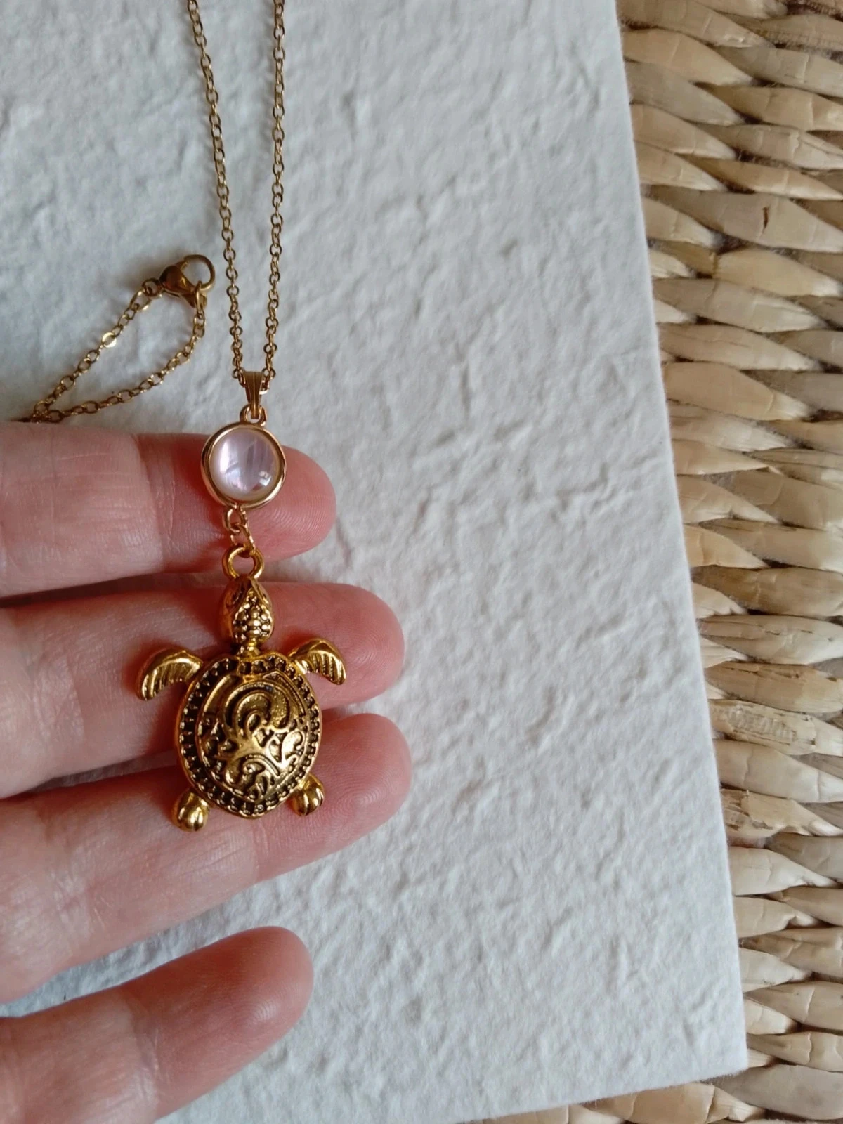 Collier tortue connecteur en n'acre naturelle – photo 2